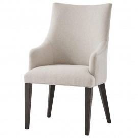 Adele Dining Chair with Arms in Kendal Linen - TA Studio No.2 Collection