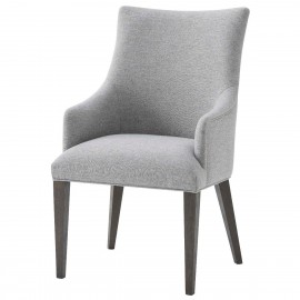 Adele Dining Chair with Arms in Matrix Pewter - TA Studio No.2 Collection
