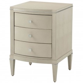 Adeline Small Shagreen Bedside Table in Overcast - TA Studio Raia Collection