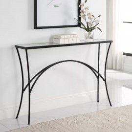 Alayna Black Metal & Glass Console Table - Uttermost Collection