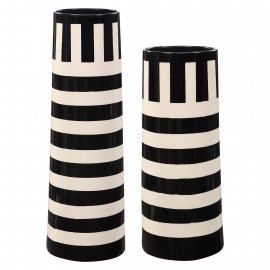 Amhara Black & White Vases, S/2 - Uttermost Collection