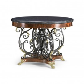 Baroque Wrought Iron & Brass Centre Table - JC Edited - Anvil