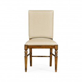 Casual Upholstered Dining Side Chair in Mazo - Country Walnut - JC Edited - Casually Country