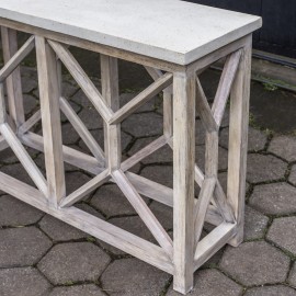  Catali Ivory Stone Console Table - Uttermost Collection