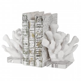 Charbel White Bookends, Set of 2 - Uttermost Collection