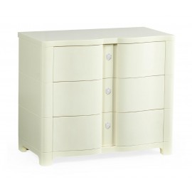 Chest of Drawers Bowfront in Ivory - JC Modern - Eclectic
