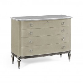 Chest of Drawers in Grey Leather - JC Modern - Eclectic