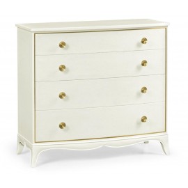 Chest of Four Drawers Crackle Ceramic Lacquer - JC Modern - Eclectic