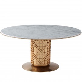 Colter Large Round Dining Table in Marble - Oasis Collection