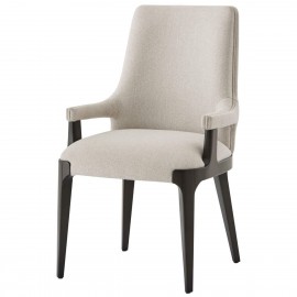 Dayton Dining Chair with Arms in Kendal Linen - TA Studio No.4 Collection