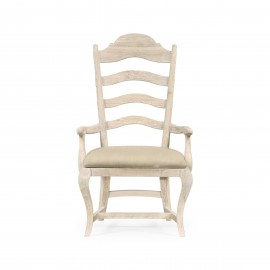 Dining Chair with Arm in Limed Acacia - Mazo - JC Edited - Artisan