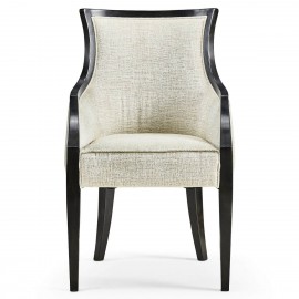 Dining Chair with Arms Smoked Grey Eucalyptus in Shambala - JC Modern - Eclectic