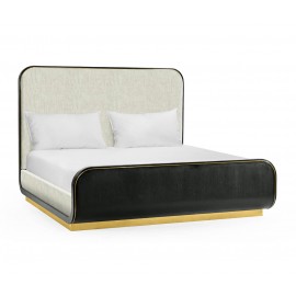 Ebonised Oak Curved King Bed - Shambala - JC Modern - Fusion