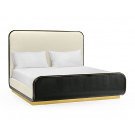 Ebonised Oak Curved Super King Bed - Castaway - JC Modern - Fusion