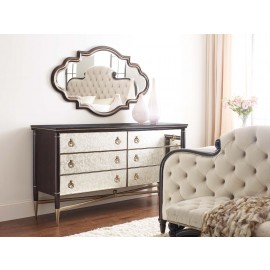 Everly Double Dresser with Antique Mirror Drawers - Everly Collection