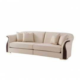 Grace Curved Large Sofa in Leather - Grace Collection