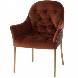 Iconic Dining Armchair in COM & Brass - Iconic Collection