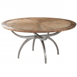 Large Round Dining Table Lagan in Echo Oak - Echoes Collection