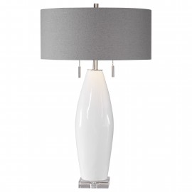Laurie White Ceramic Table Lamp - Uttermost Collection