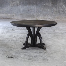 Maiva Round Black Dining Table - Uttermost Collection