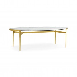 Oval Dining Table with White Marble Top - JC Modern - Fusion