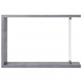Phenomenon Console Table in Faux Shagreen - Theodore Alexander Collection