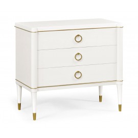 Small Chest of Drawers Painted Ivory - JC Modern - Eclectic
