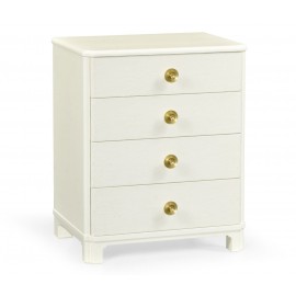 Small Chest of Four Drawers Crackle Ceramic Lacquer - JC Modern - Eclectic