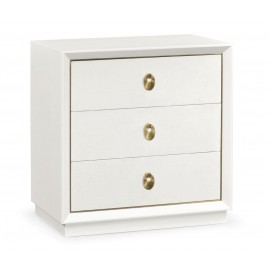 Small Chest of Three Drawers Crackle Ceramic Lacquer - JC Modern - Eclectic