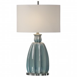 Suzanette Sky Blue Ceramic Lamp - Uttermost Collection