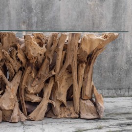 Teak Root Console Table - Black Label Collection