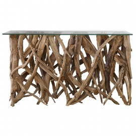 Teak Wood Console - Uttermost Collection