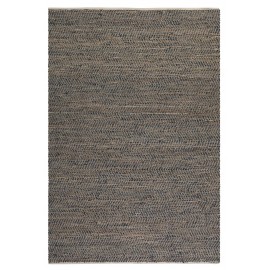 Tobais 5 X 8 Rescued Leather & Hemp Rug - Uttermost Collection