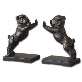 Bulldogs Cast Iron Bookends, Set/2 - Uttermost Collection