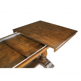 71" Country Walnut Rectangular Extending Dining Table - JC Edited - Casually Country