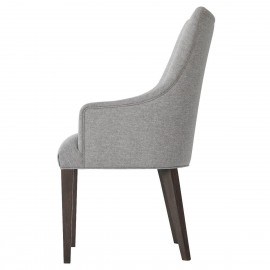 Adele Dining Chair with Arms in Matrix Pewter - TA Studio No.2 Collection