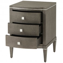 Adeline Small Shagreen Bedside Table in Tempest - TA Studio Raia Collection