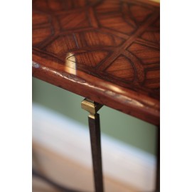 Argentinian Walnut Parquetry & Iron Console - JC Edited - Anvil