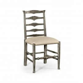 Casual Ladder Back Side Chair in Mazo - Antique Dark Grey - JC Edited - Casually Country