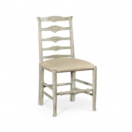 Casual Ladder Back Side Chair in Mazo - Rustic Grey - JC Edited - Casually Country