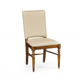 Casual Upholstered Dining Side Chair in Mazo - Country Walnut - JC Edited - Casually Country
