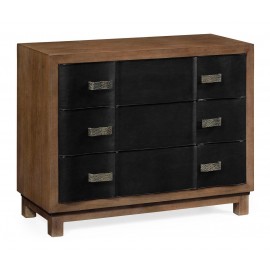 Chest of Drawers with Black Leather Inlay - JC Modern - Eclectic