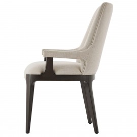 Dayton Dining Chair with Arms in Kendal Linen - TA Studio No.4 Collection
