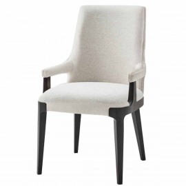 Dayton Dining Chair with Arms in Matrix Marble - TA Studio No.4 Collection