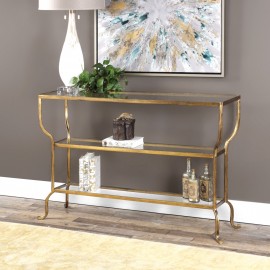 Deline Gold Console Table - Uttermost Collection
