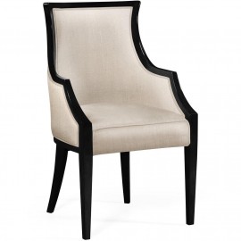 Dining Chair with Arms Smoked Grey Eucalyptus in Mazo - JC Modern - Eclectic