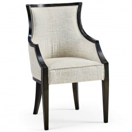 Dining Chair with Arms Smoked Grey Eucalyptus in Shambala - JC Modern - Eclectic