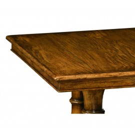 Dining Table Rustic with Pedestal Base - Walnut - JC Edited - Casually Country