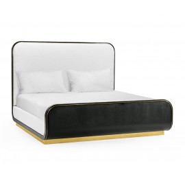 Ebonised Oak Curved King Bed - COM - JC Modern - Fusion