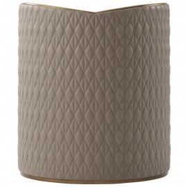 Iconic Round Bedside Table in Leather - Iconic Collection